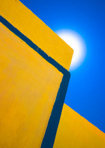 abstract yellow and blue by meirion matthias