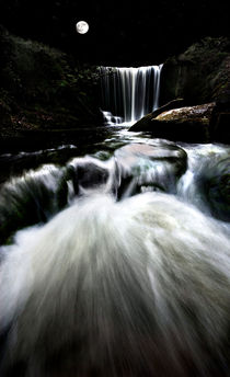 moonlit waterfall by meirion matthias