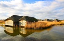 2 Thatched Boat Huts von sandra cockayne