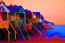 Funky Beach Huts... by sandra cockayne