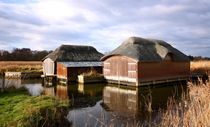 Boat Huts by sandra cockayne