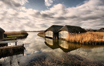 Norfolk Boat Huts von sandra cockayne