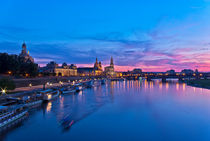 Dresden - Altstadtblick zur Blauen Stunde by ullrichg