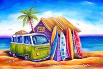 Greenie (Surf Shack) by deborahbroughtonart