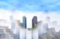 DOWNTOWN CITY VIEW VEILED IN CLOUDS by photofiction