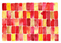 Picnic Watercolor Geometric Abstract by Nic Squirrell