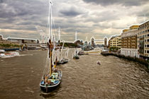 Thames Barges Tower Bridge 2012 von David J French