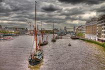 Thames Barges Tower Bridge 2012 by David J French