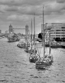 Thames Barges Tower Bridge 2012 by David J French