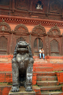 Large Stone Fu in Durbar Square