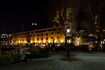 Night View of St Katherines Dock London by David Pyatt