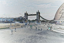 London Southbank art von David Pyatt