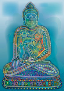 Green Rainbow Buddha von Bernd Wachtmeister