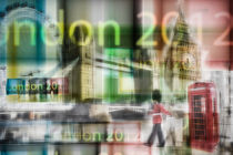 London - Go for Gold - Collage von hannes cmarits