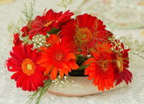 Orange Gerberas by Louise Heusinkveld