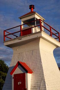 RED AND WHITE LIGHTHOUSE 2 Saint John New Brunswick by John Mitchell