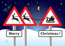 Traffic signs Merry Christmas! von Maarten Rijnen